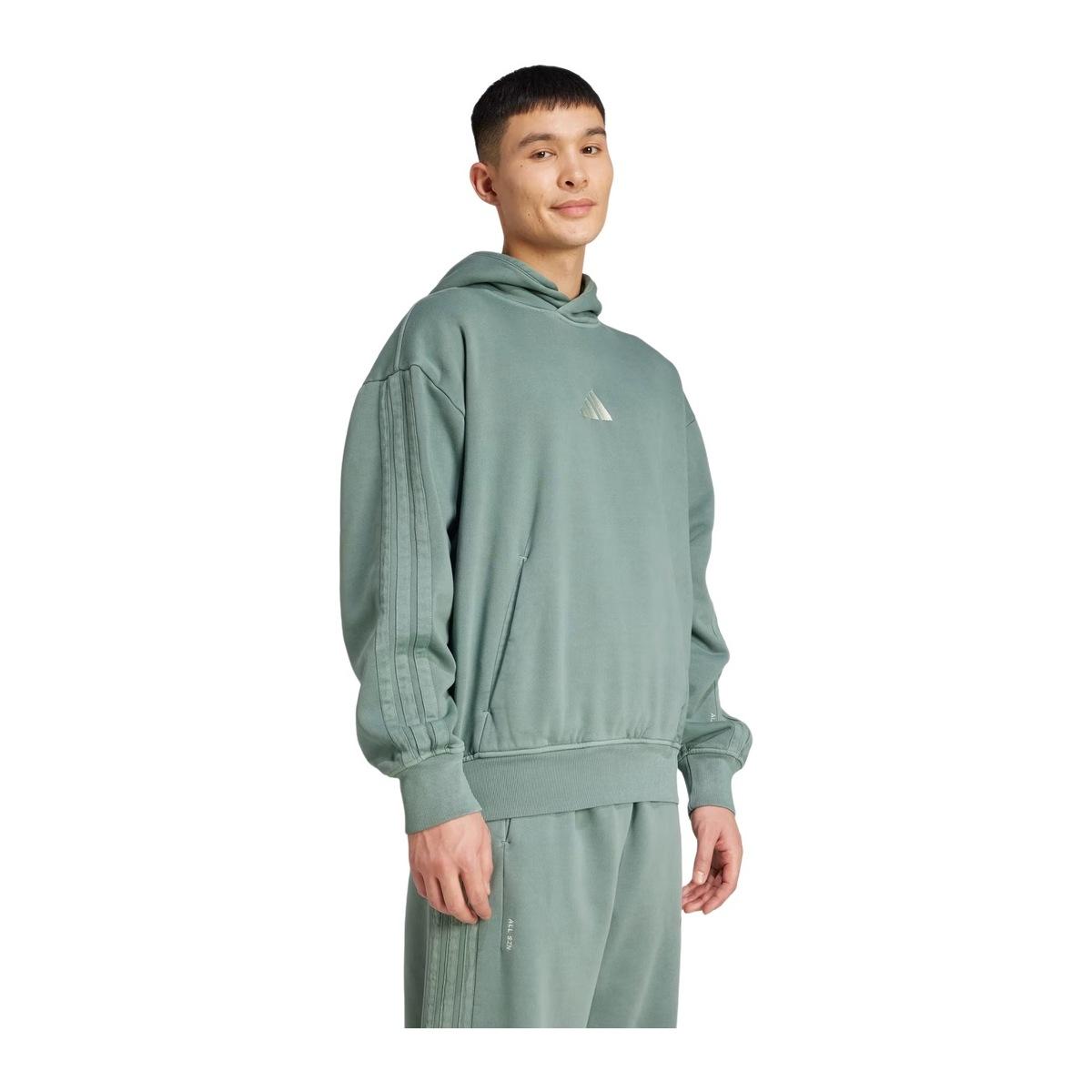 Adidas All SZN Felpa con Cappuccio Uomo Fleece Washed Hoodie