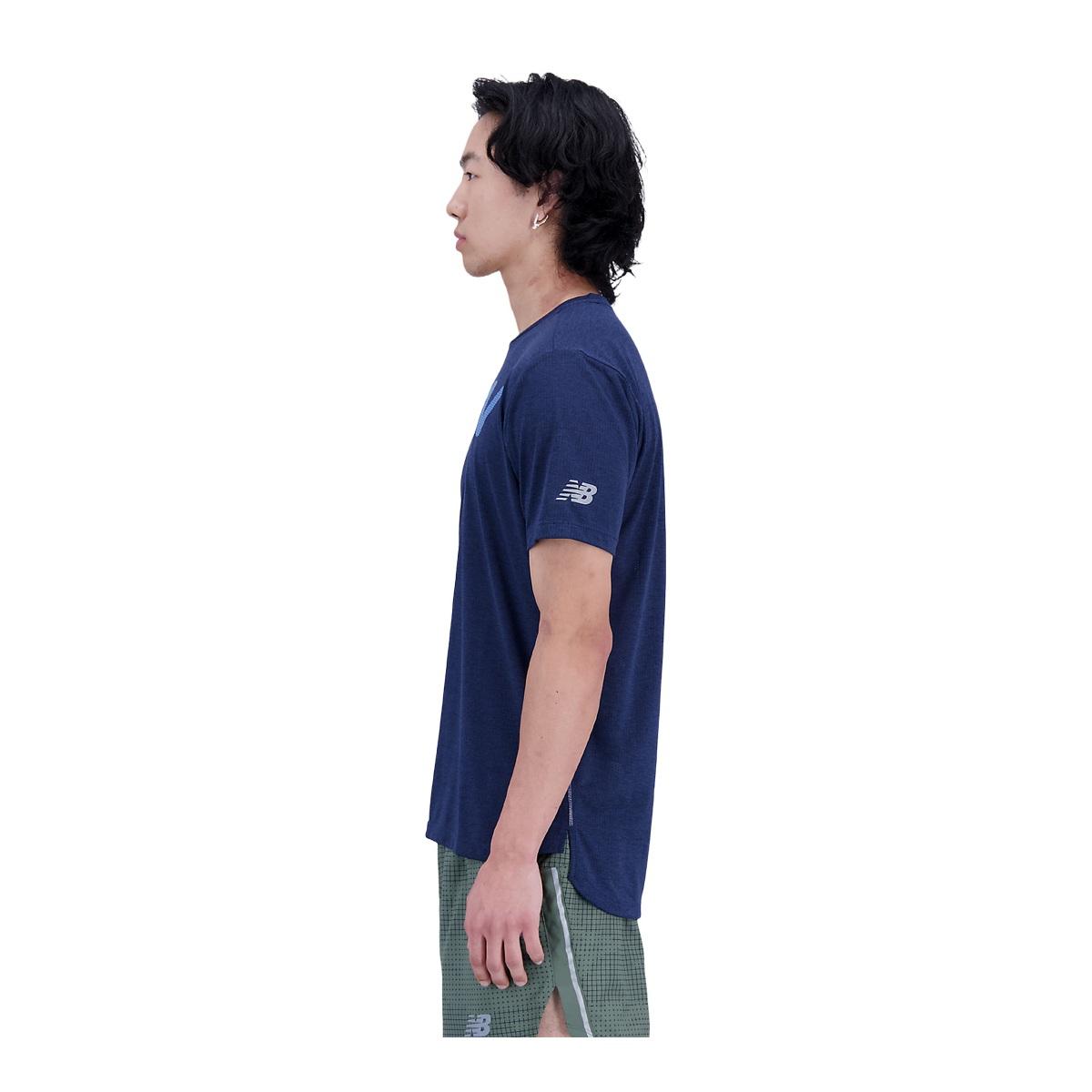 T-Shirt Uomo New Balance Graphic Impact Run Short Sleeve - Colore Navy Multi
