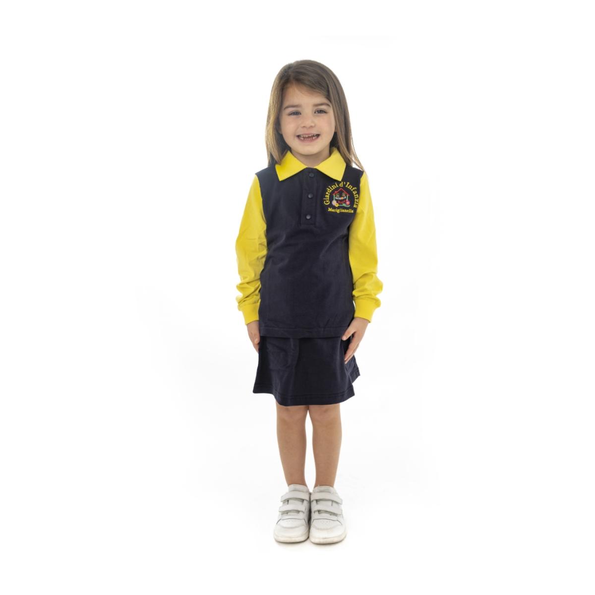 Polo maniche lunghe in jersey di cotone